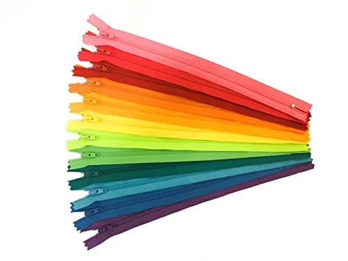 YKK Zippers 14 inch Assorted Bright Colors | Durable Sewing Notions for Clothing & Bags thumbnail 1