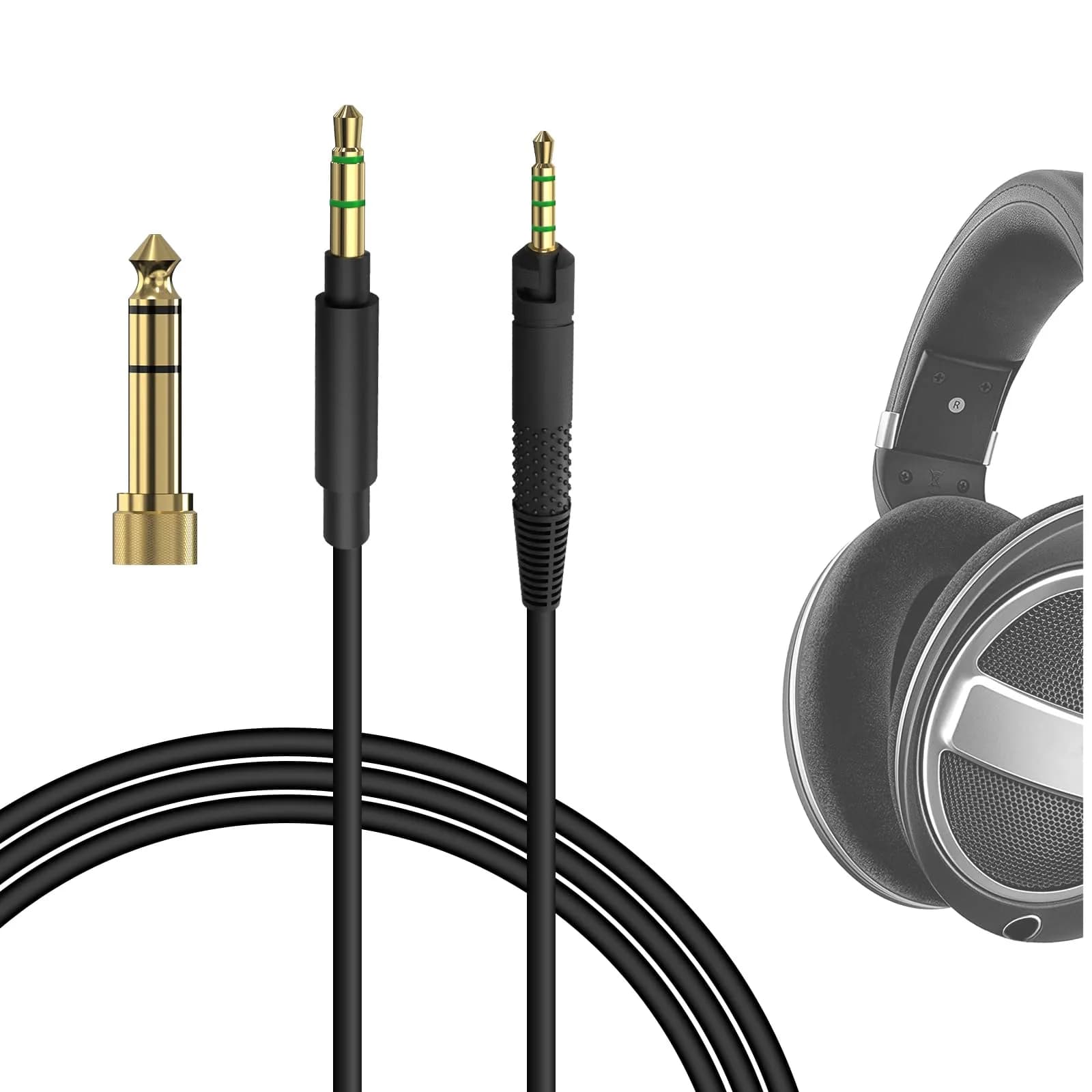 GEEKRIA Audio Cable for Sennheiser HD 620S/599/598/560S Headphones, 3.5mm to 2.5mm Stereo Cord, 1.7m (5.6ft) - main product image