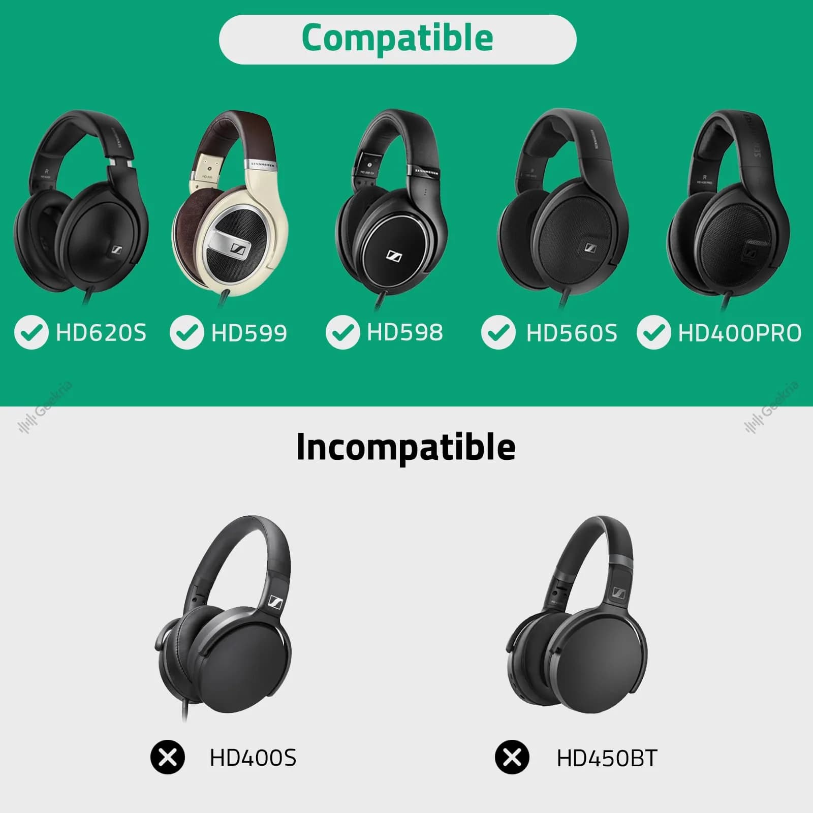GEEKRIA Audio Cable for Sennheiser HD 620S/599/598/560S Headphones, 3.5mm to 2.5mm Stereo Cord, 1.7m (5.6ft) - view 5