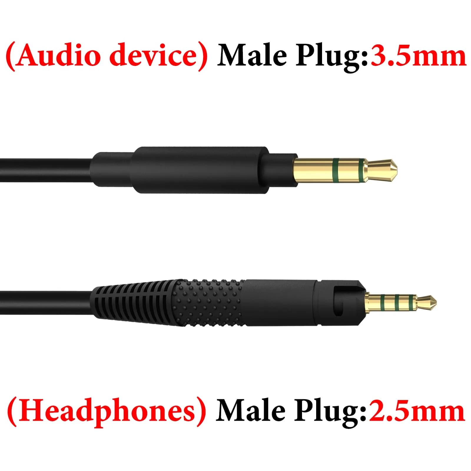 GEEKRIA Audio Cable for Sennheiser HD 620S/599/598/560S Headphones, 3.5mm to 2.5mm Stereo Cord, 1.7m (5.6ft) - view 3