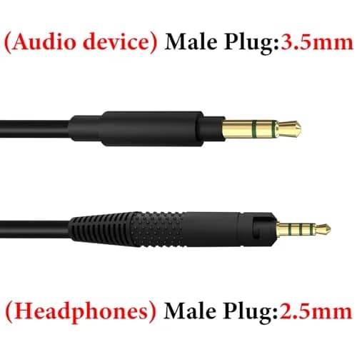 GEEKRIA Audio Cable for Sennheiser HD 620S/599/598/560S Headphones, 3.5mm to 2.5mm Stereo Cord, 1.7m (5.6ft) thumbnail 3