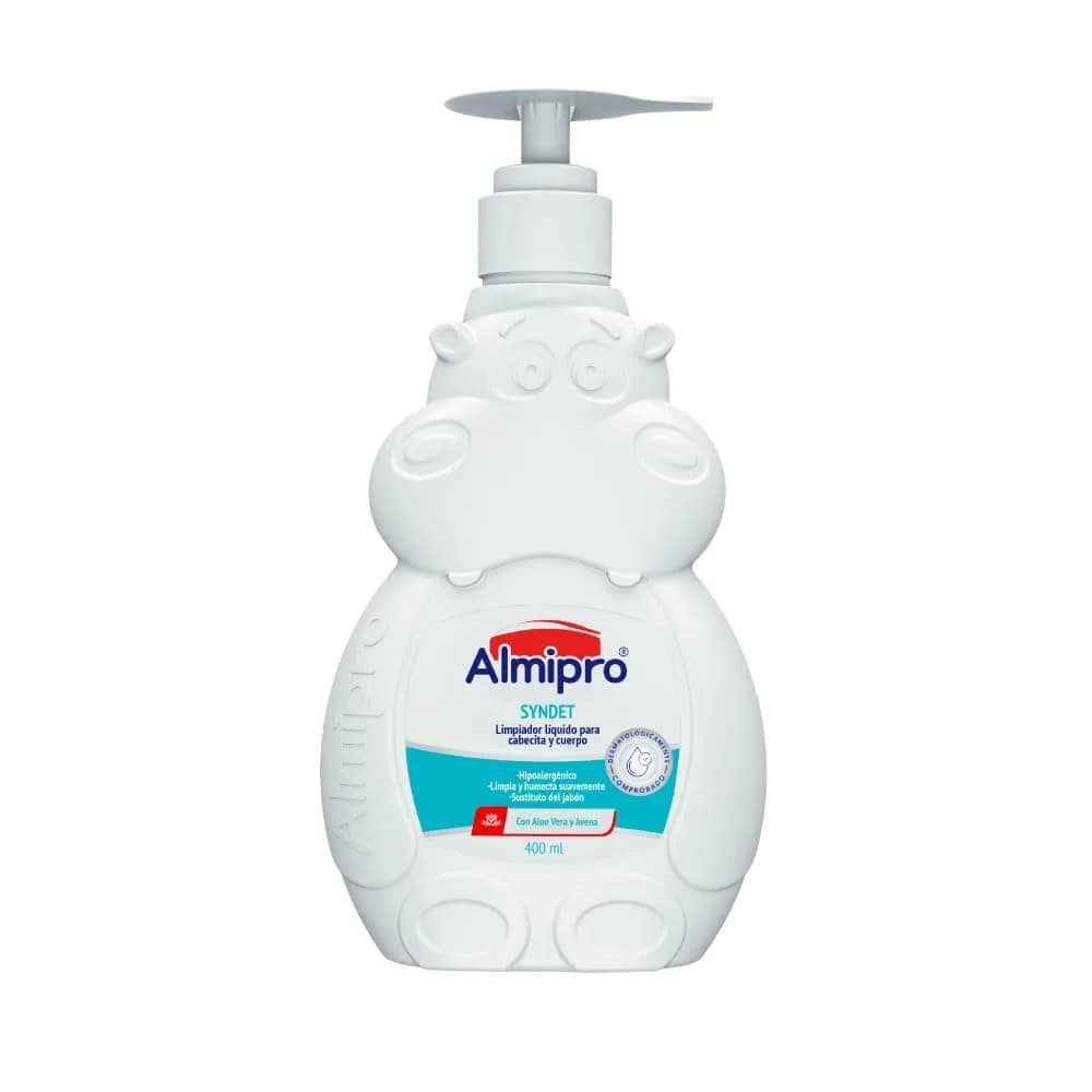 almipro Syndet Baby Hair and Body Wash with Oatmeal and Aloe Vera 400ml (14 Fl Oz) | Gentle Soap-Free Cleanser for Sensitive Skin - main product image