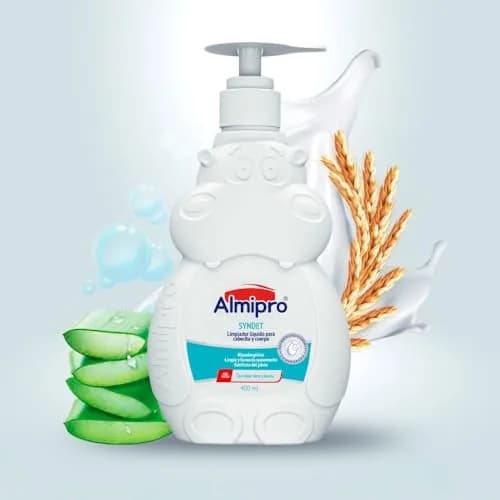 almipro Syndet Baby Hair and Body Wash with Oatmeal and Aloe Vera 400ml (14 Fl Oz) | Gentle Soap-Free Cleanser for Sensitive Skin thumbnail 2