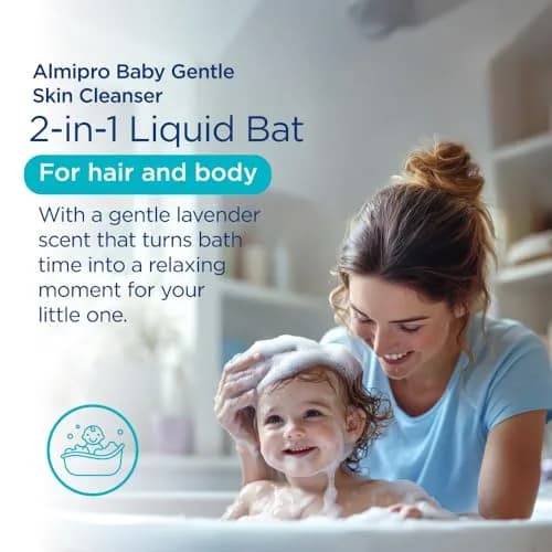 almipro Syndet Baby Hair and Body Wash with Oatmeal and Aloe Vera 400ml (14 Fl Oz) | Gentle Soap-Free Cleanser for Sensitive Skin thumbnail 3
