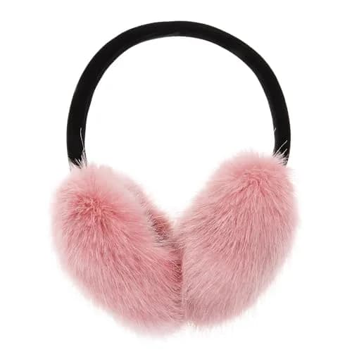 ZLYC Women Girls Winter Faux Fur Earmuffs Pink | Adjustable & Soft for Cold Weather thumbnail 4