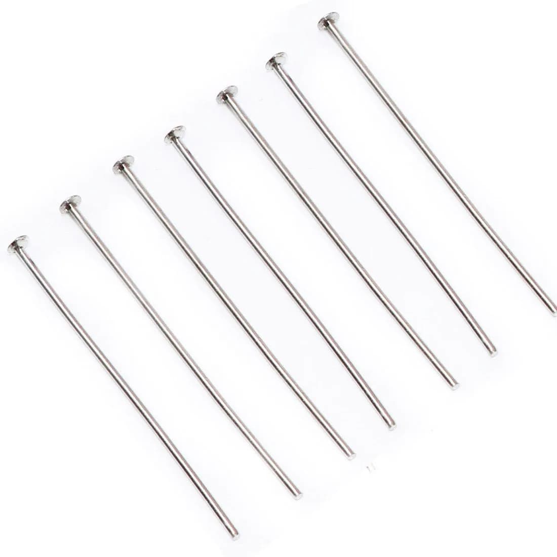 Waltz&F Nickel Color Straight Needles Pins 30mm | Durable Jewelry & Craft Pins