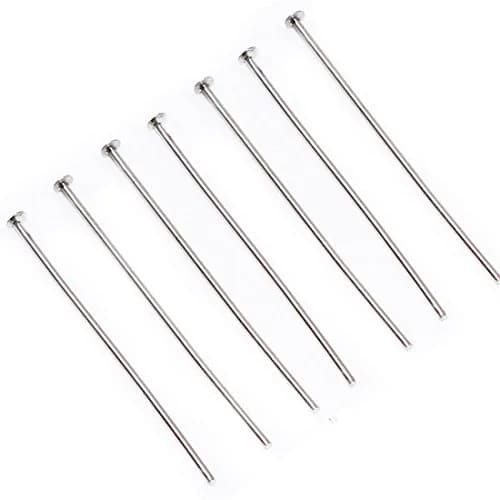 Waltz&F Nickel Color Straight Needles Pins 30mm | Durable Jewelry & Craft Pins thumbnail 1
