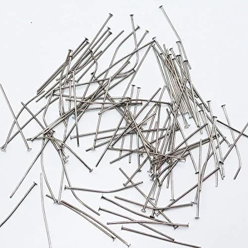 Waltz&F Nickel Color Straight Needles Pins 30mm | Durable Jewelry & Craft Pins thumbnail 3