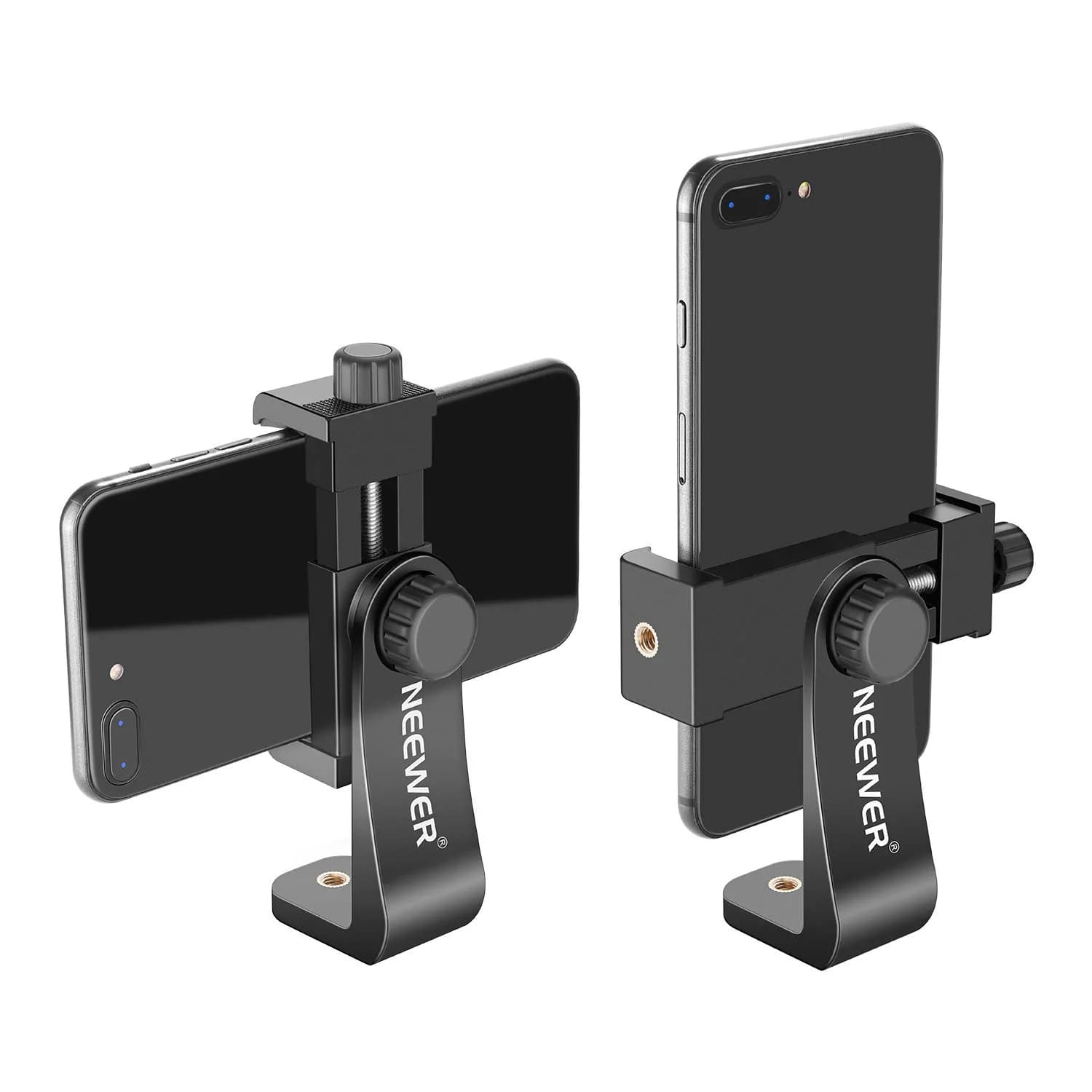 NEEWER Smartphone Holder Phone Tripod Mount Compatible with iPhone Android | 360° Rotation & Detachable Clip