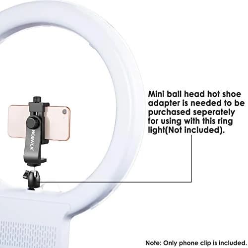 NEEWER Smartphone Holder Phone Tripod Mount Compatible with iPhone Android | 360° Rotation & Detachable Clip thumbnail 5