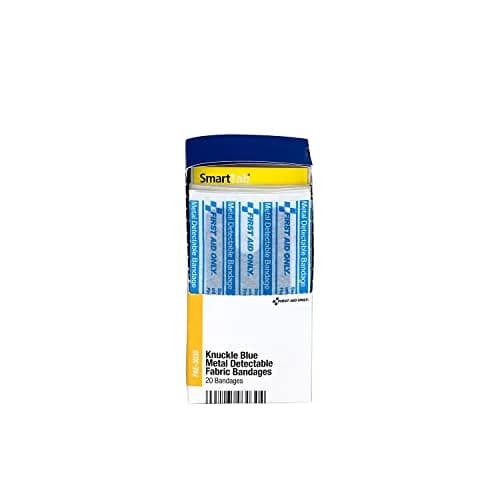 First Aid Only FAE-3030 SmartCompliance Refill Blue Metal Detectable Knuckle Bandages | Latex-Free, 20 Count thumbnail 4