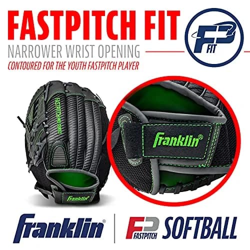 Franklin Sports Windmill Series Softball Glove 12" | Youth Fastpitch Fit, Lightweight Mesh, Adjustable Wrist thumbnail 6