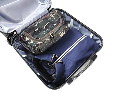 Vercord Mens Toiletry Bag Wash Travel Small Shaving Dop Kit Shower Bathroom Ditty Hygiene Bag Camo Mosaic | Water-Resistant & Portable thumbnail 7