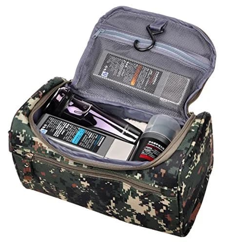 Vercord Mens Toiletry Bag Wash Travel Small Shaving Dop Kit Shower Bathroom Ditty Hygiene Bag Camo Mosaic | Water-Resistant & Portable thumbnail 2