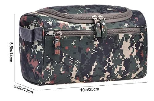 Vercord Mens Toiletry Bag Wash Travel Small Shaving Dop Kit Shower Bathroom Ditty Hygiene Bag Camo Mosaic | Water-Resistant & Portable thumbnail 3