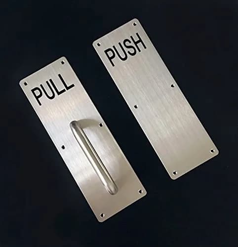 Aimyoo Stainless Steel Door Handle, Pull & Push Plate 11.8" x 3.2" | Corrosion-Resistant Commercial Handle thumbnail 2