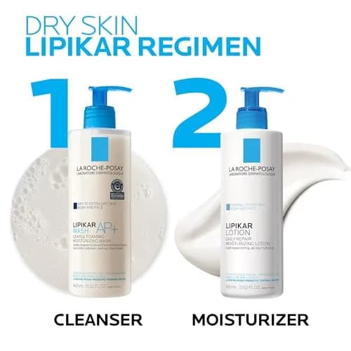 La Roche-Posay Lipikar Moisturizing Body Lotion for Dry Skin 400ml (13.5 Fl Oz) | Daily Hydration Accepted by National Eczema Association thumbnail 6