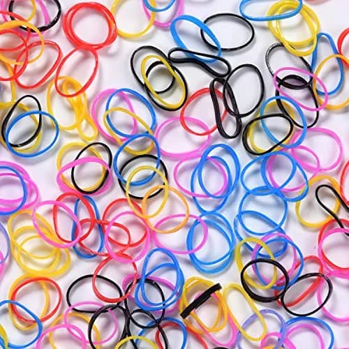 Youxuan Kids Elastics No Damage Colored Hair Bands 1000 Pack Small Size | Bright, Strong & Gentle (70-120 chars) thumbnail 2