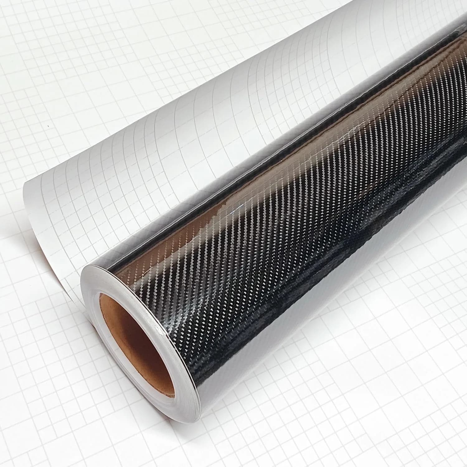 DIYAH 6D Black Carbon Fiber Vinyl Wrap Sticker 152cm x 152cm (5ft x 5ft) | Bubble-Free & Heat-Moldable for Automotive Surfaces — 60" X 60" / 5 FT X 5 FT