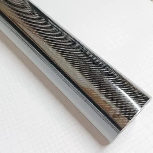 DIYAH 6D Black Carbon Fiber Vinyl Wrap 213cm (7ft) x 152cm (5ft) | Realistic Gloss Finish for Automotive & Electronics thumbnail 2