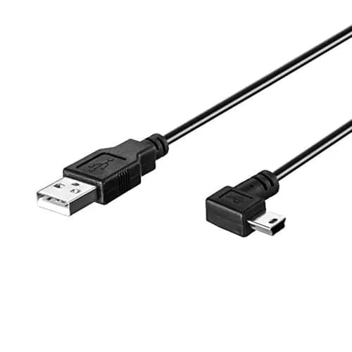 LARRITS Mini-USB Power Cable 5M (16.4ft) Right-Angle | Charging-Only for Dash Cam & GPS thumbnail 1