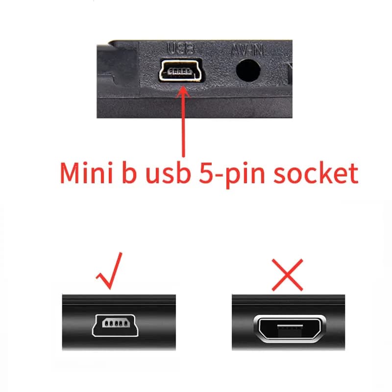 LARRITS Mini-USB Power Cable 5M (16.4ft) Right-Angle | Charging-Only for Dash Cam & GPS thumbnail 5