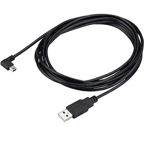 LARRITS Mini-USB Power Cable 5M (16.4ft) Right-Angle | Charging-Only for Dash Cam & GPS thumbnail 3