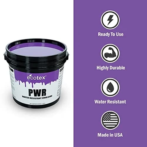 Ecotex® PWR Screen Printing Emulsion - 128 Fl Oz | Water & Plastisol Ink Ready, Ultra-Fast, Durable, Made in USA thumbnail 5