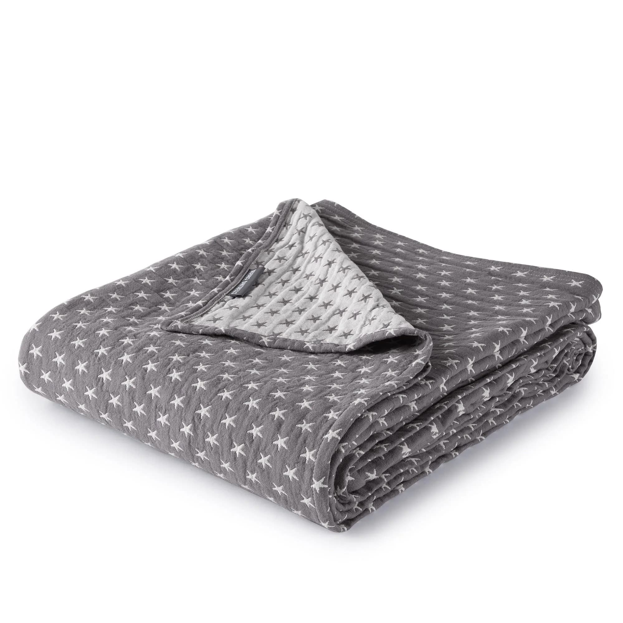 Sterling Creek Dawson Star Muslin Blanket King 106" x 94" | Breathable Cotton All Season