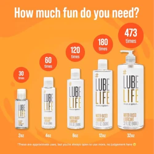 LubeLife Water Based Personal Lubricant 240ml (8 Fl Oz) | Condom & Toy Safe, Easy Clean-Up thumbnail 5
