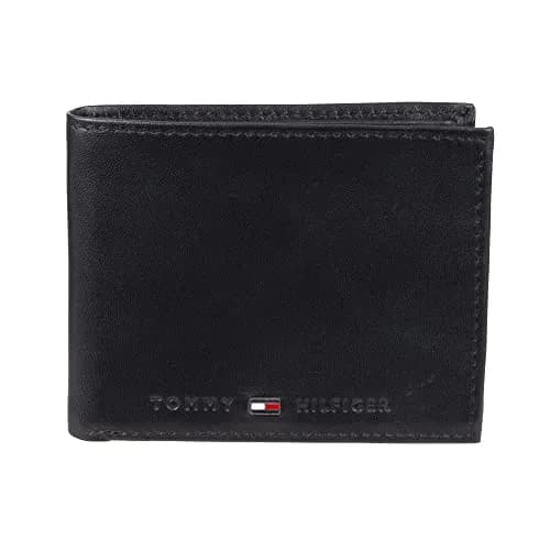 Tommy Hilfiger Men's Leather Bifold Wallet with RFID Protection, Charcoal, 10.8cm x 8.8cm x 2.7cm (4.25in x 3.5in x 1.06in) thumbnail 1