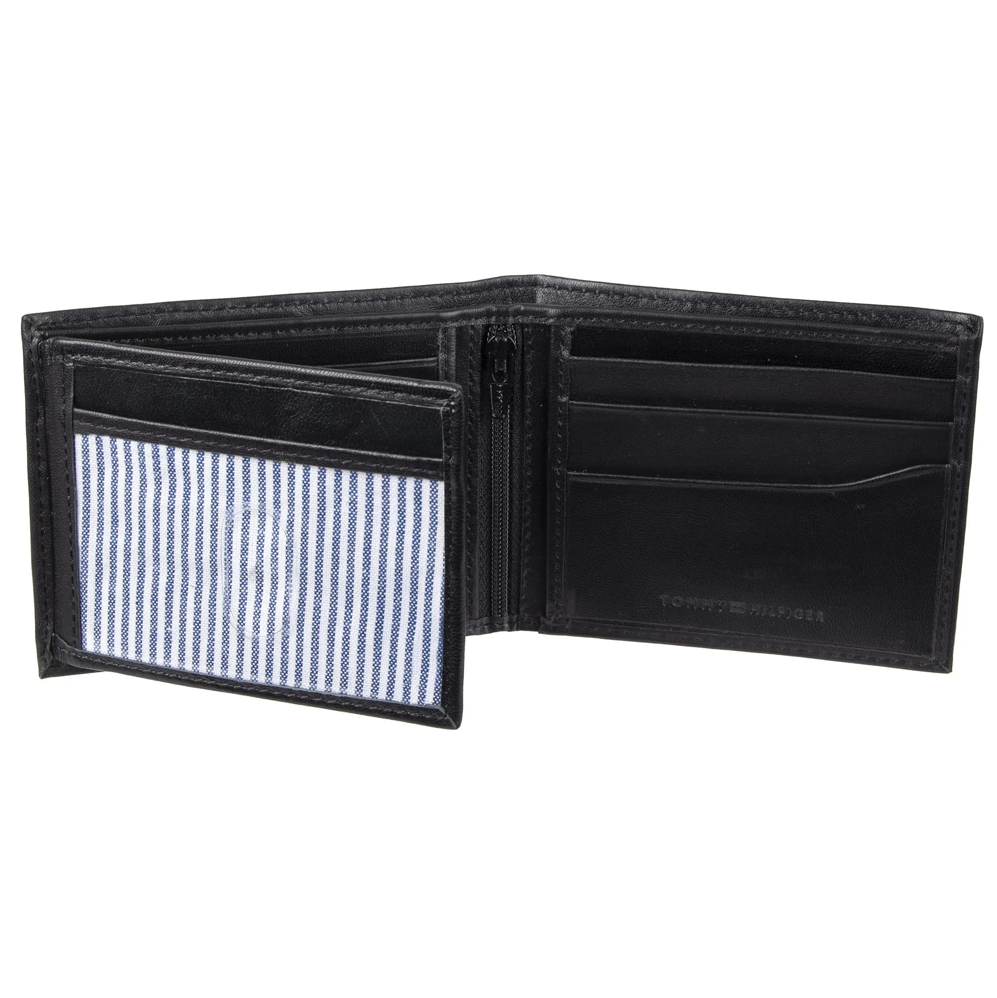 Tommy Hilfiger Men's Leather Bifold Wallet with RFID Protection, Charcoal, 10.8cm x 8.8cm x 2.7cm (4.25in x 3.5in x 1.06in) - view 2
