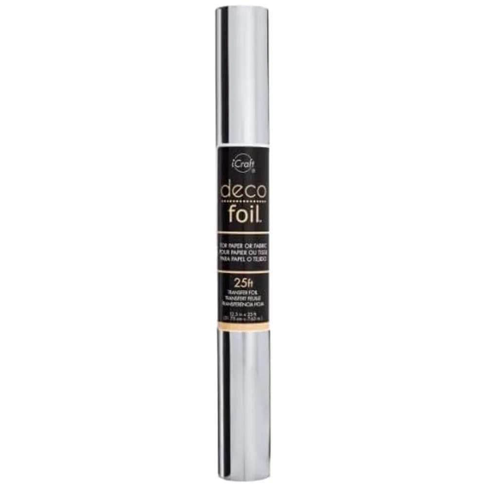 iCraft Deco Foil Value Roll Silver 12.5" x 25 ft | USA Import for Crafts - main product image
