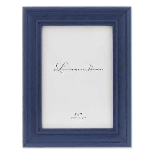 Lawrence Frames 746657 5x7 Durham Weathered Navy Blue Wood Picture Frame | Hand Weathered Casual Finish thumbnail 1
