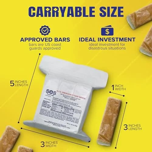 SOS Emergency Food Rations 3600 Calorie Pack | 5-Year Shelf Life, Ready to Eat, Coast Guard Approved (70-120 chars) thumbnail 4