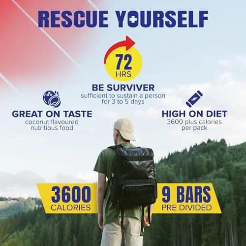 SOS Emergency Food Rations 3600 Calorie Pack | 5-Year Shelf Life, Ready to Eat, Coast Guard Approved (70-120 chars) thumbnail 2