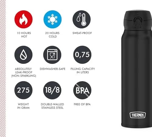 THERMOS Ultralight Insulated Flask 750 ml (25.4 Fl Oz) | Keeps Hot 10 Hrs, Cold 20 Hrs thumbnail 5