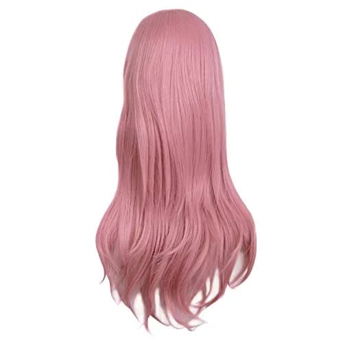 MapofBeauty 28 Inch Long Curly Hair Costume Cosplay Wig, Rouge Pink | Heat-Resistant Synthetic Fiber (70-120 chars) thumbnail 2