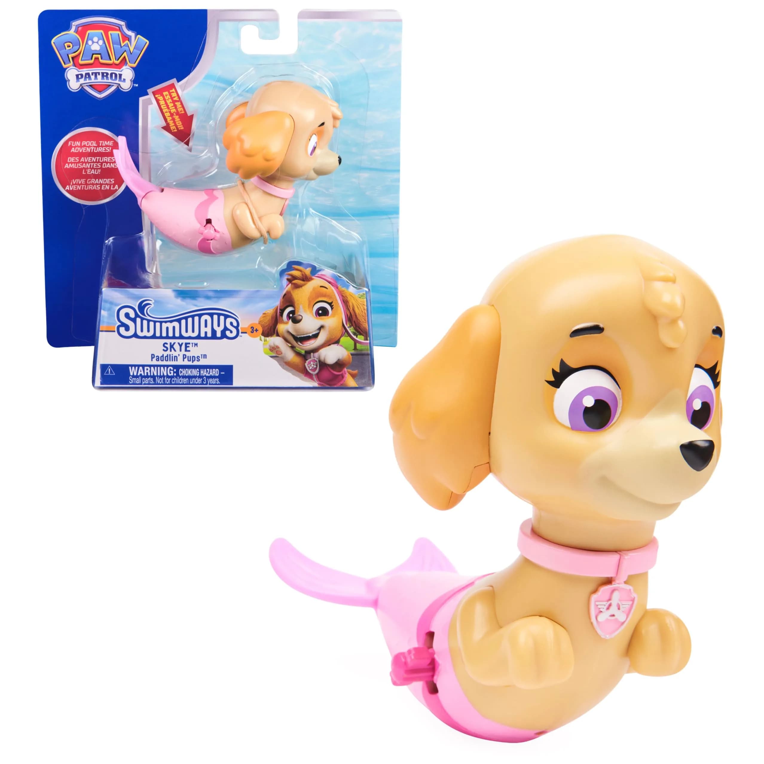 SwimWays Paw Patrol Paddlin' Pups Pool Toys & Bath Toys for Kids Aged 4 & Up | Self-Propelling, No Batteries, Skye - main product image