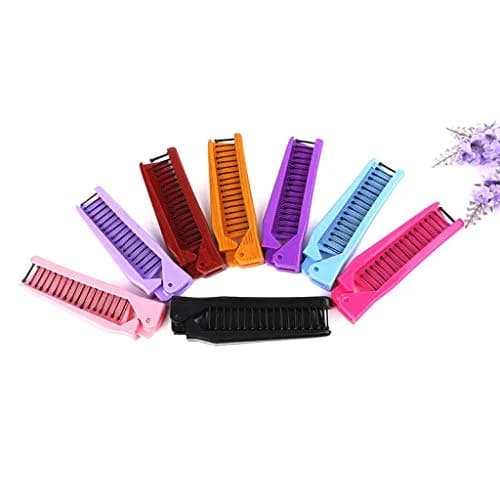 Louise Maelys Folding Hair Comb Double Headed Pocket Travel Comb Purple | Compact, Eco-Friendly, Travel-Ready thumbnail 6