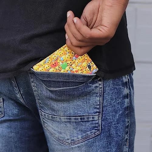 SUPERVEK Smiley Face Paper Wallet with RFID Protection, 8.25 cm (3.25") | Slim, Water-Resistant, Vegan HDPE thumbnail 6