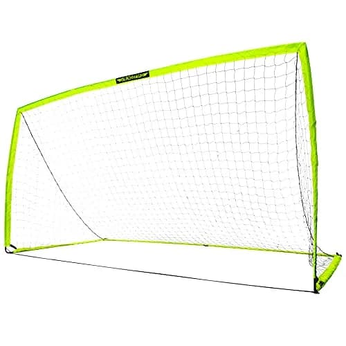 Franklin Sports Blackhawk Portable Soccer Goal, Optic Yellow, 12' x 6' | Lightweight Fiberglass Frame for Backyard & Travel thumbnail 1