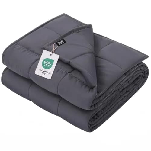ZonLi Weighted Blanket for Adults 60"x80" | Queen Size Cooling Heavy Blanket with Premium Glass Beads thumbnail 1