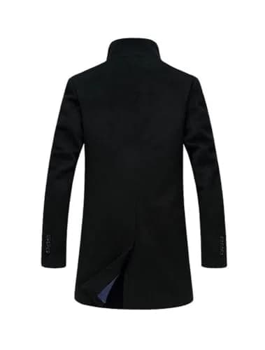 Lavnis Men's Trench Coat Wool Blend Overcoat Slim Fit XL | Elegant Winter Topcoat thumbnail 4