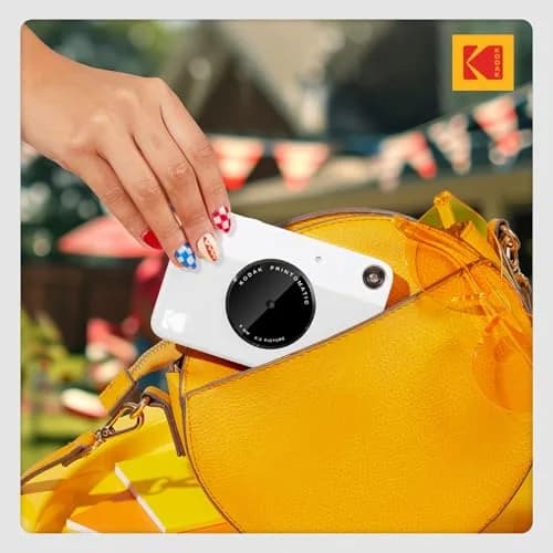 KODAK Printomatic Instant Print Camera Grey | 5MP, 2x3" Sticky-Back Prints thumbnail 6