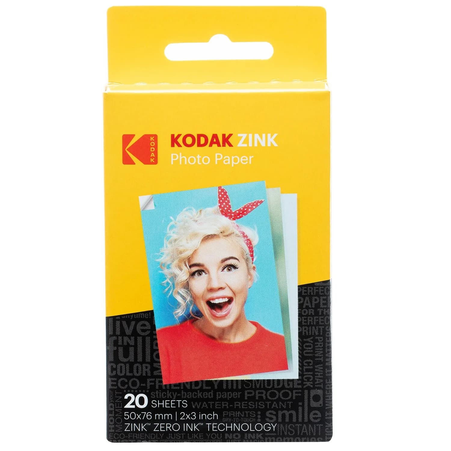KODAK 2x3 Premium Sticky-Backed ZINK Photo Paper (20 Sheets) | Fade-Resistant Prints for Instant Memories - main product image