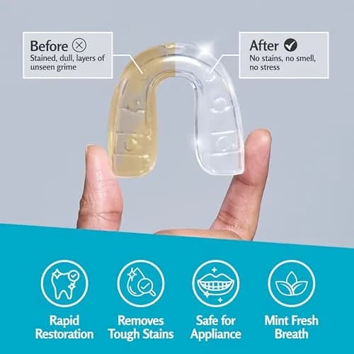 M3 Naturals Mint Retainer Cleaner Tablets 120 Count (4 Month Supply) | Cleans Aligners, Dentures, Mouth Guards thumbnail 4