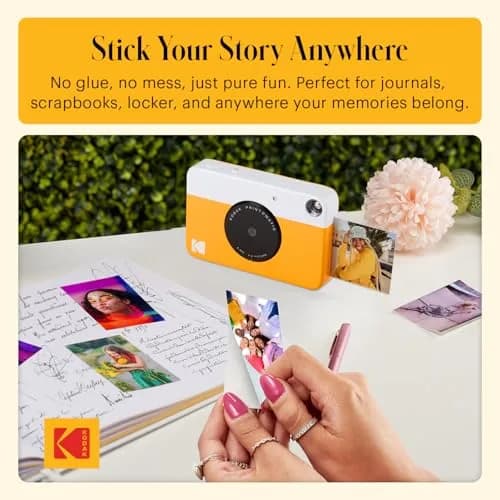 KODAK Printomatic Instant Print Camera Yellow 5MP | Instant Prints with Zink Sticky-Back Paper thumbnail 5
