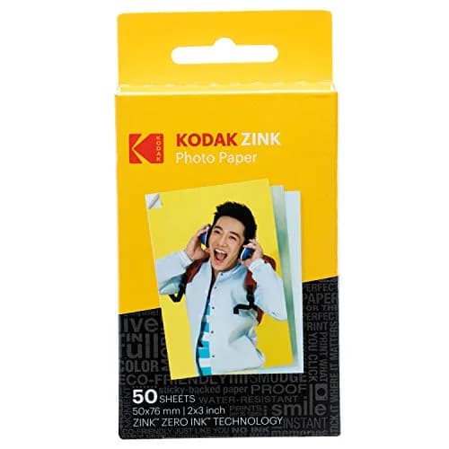 KODAK 2x3 Premium Sticky-Backed ZINK Photo Paper (50 Sheets) | Fade-Resistant & Water-Resistant thumbnail 1