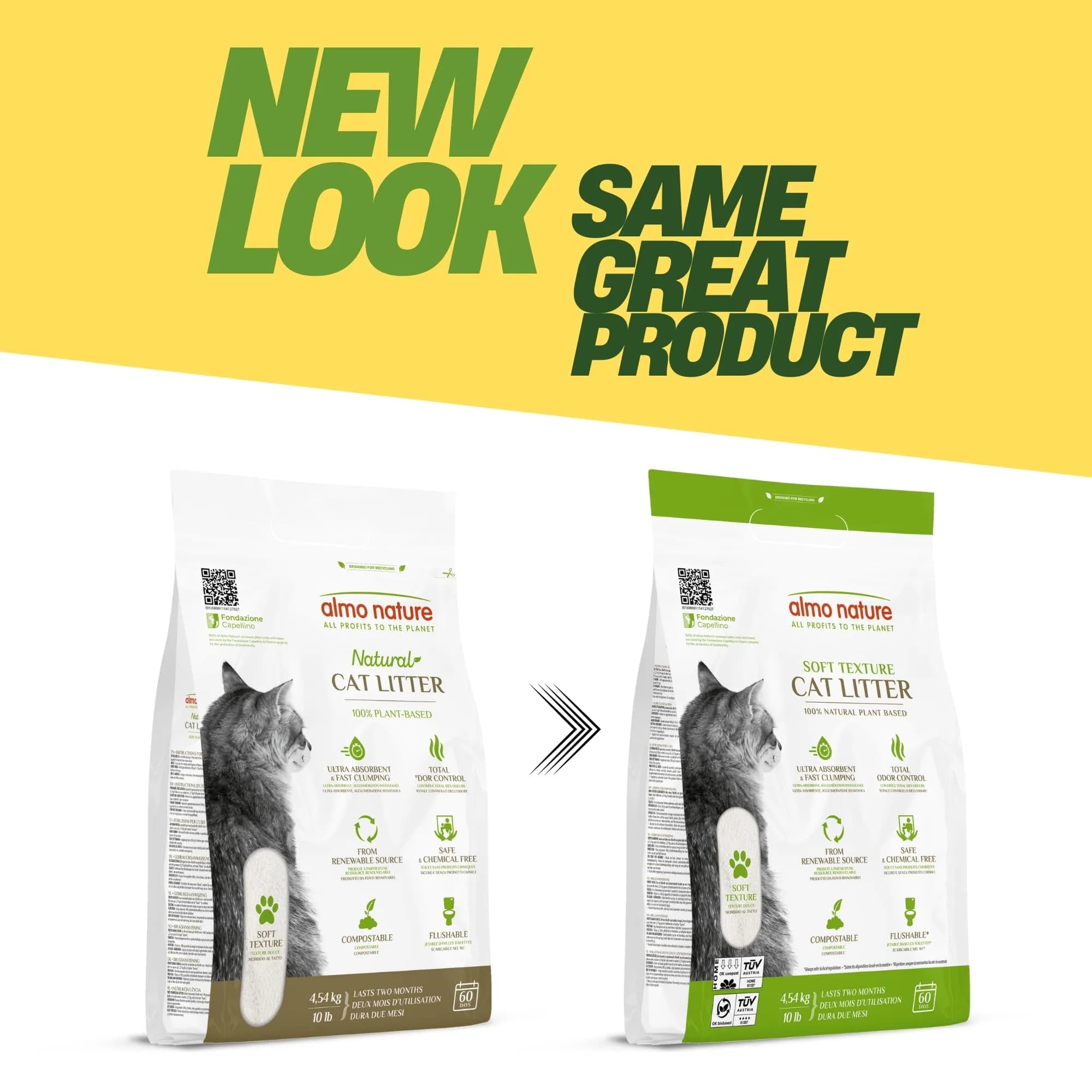 Almo Nature Soft Texture Cat Litter 4.54 kg (10 lb) | Plant-Based Clumping Odor Control - view 6